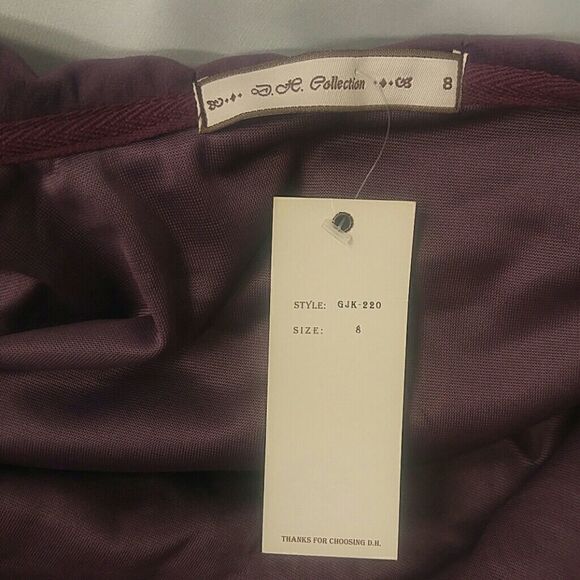 GIRL'S GRAPE VELOUR HOODIE TOP W/ DETAIL ON BACK - Picture 7 of 8